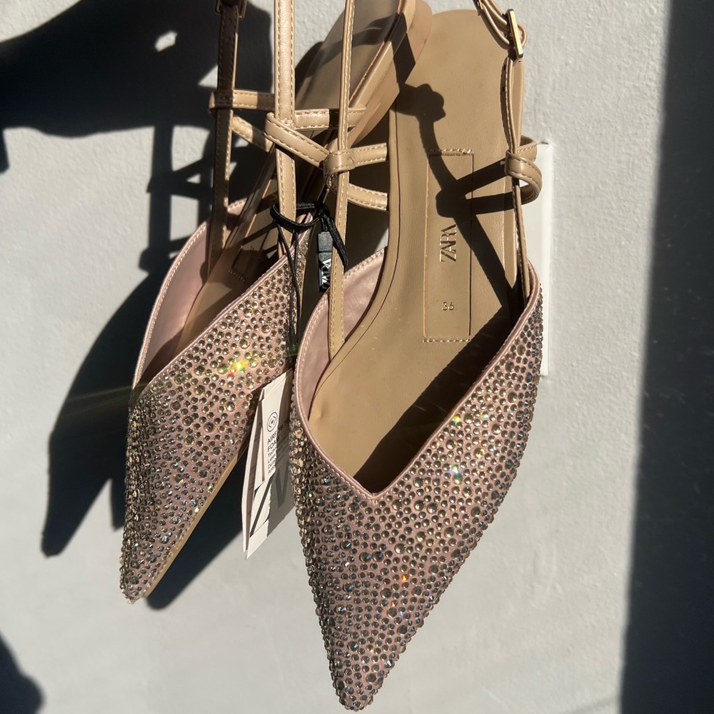 ZARA sparkly flats
